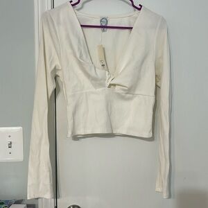 Cute white coquette top